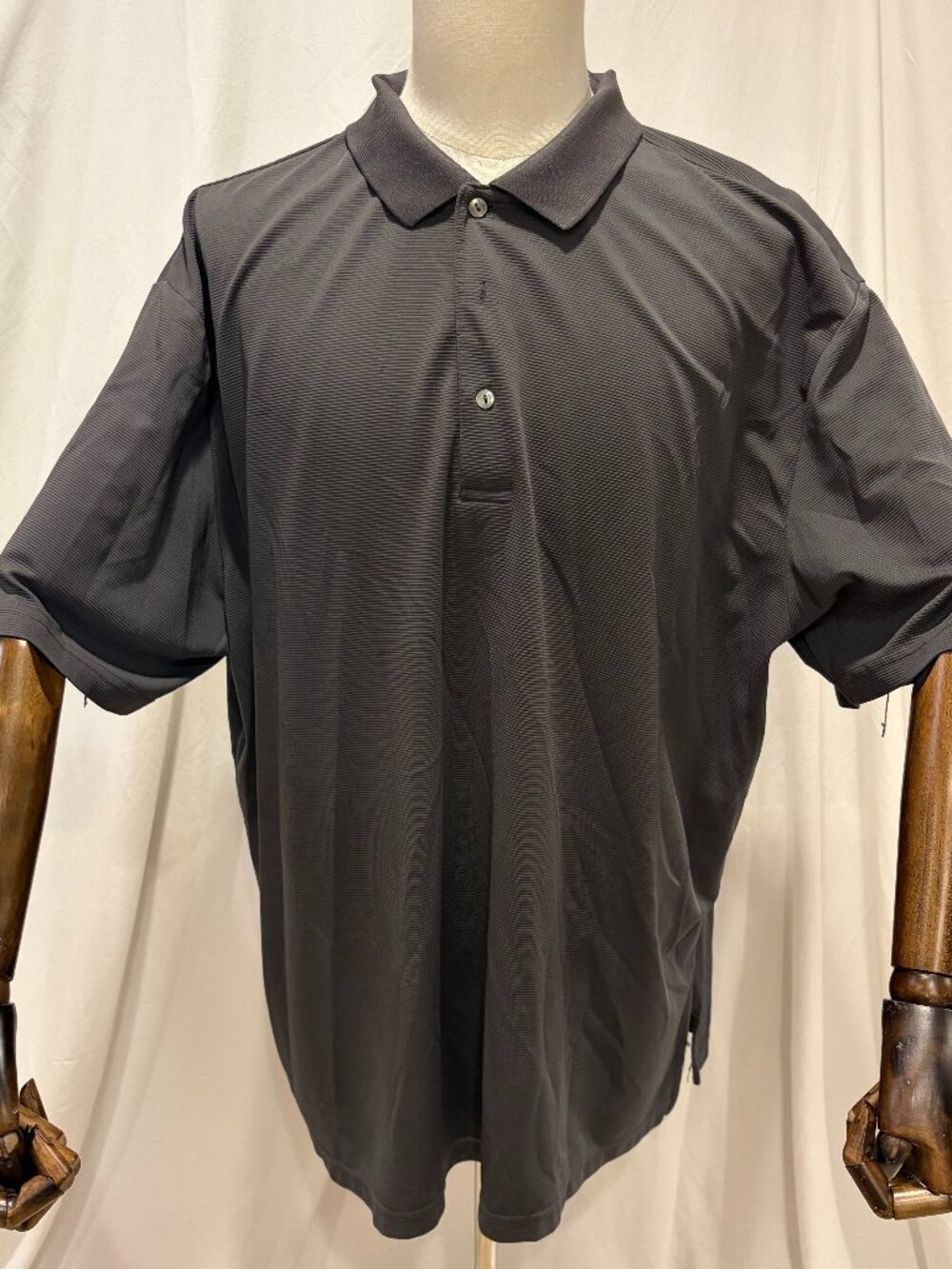Ben Hogan Performance Golf Polo Shirt Gray Striped 3XL